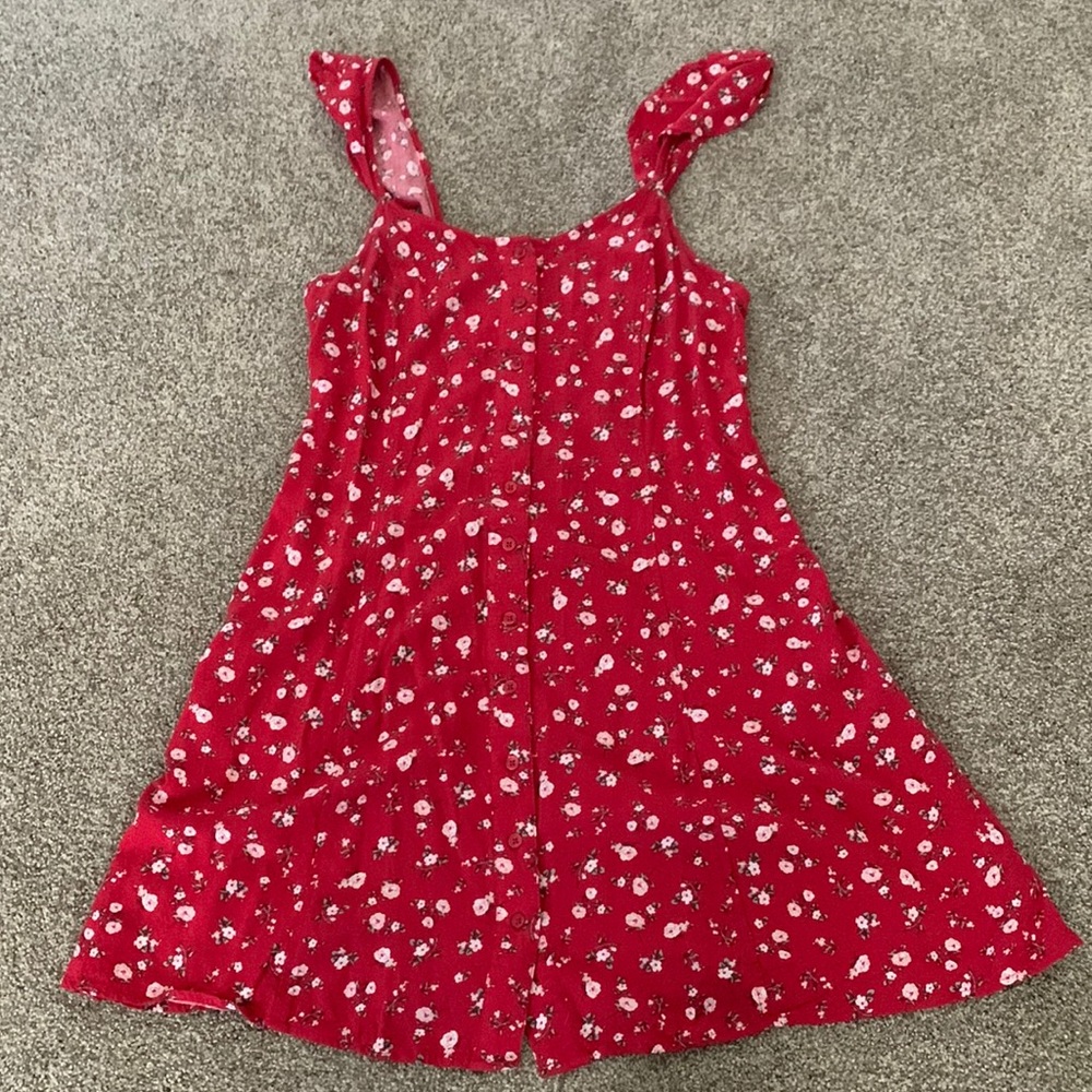 Red Floral Summer Dress!